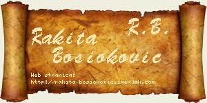 Rakita Bosioković vizit kartica
